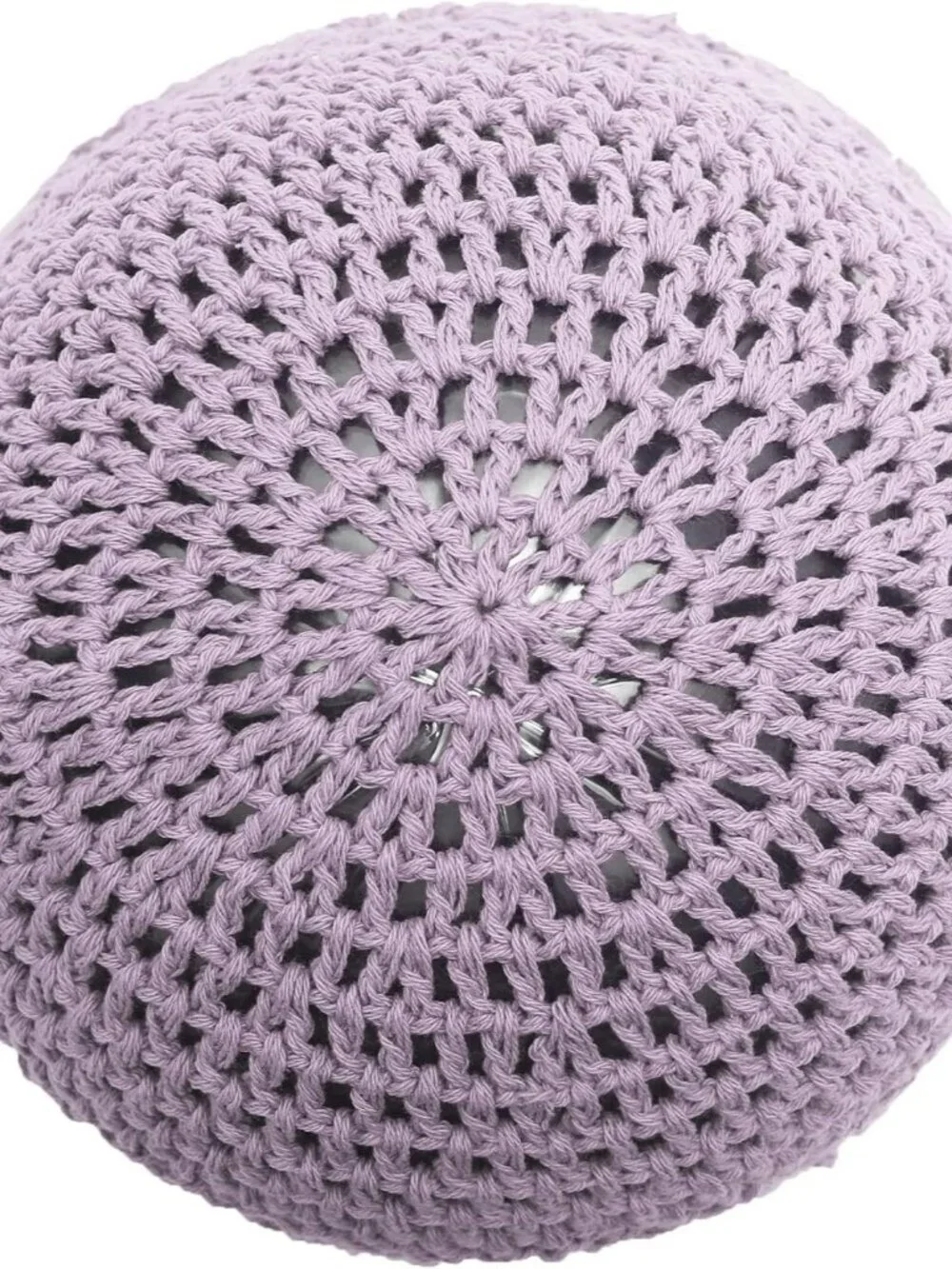 Women's Cotton Crochet Slouchy Beanie Hat Knit Summer Skull Cap Solid Purple